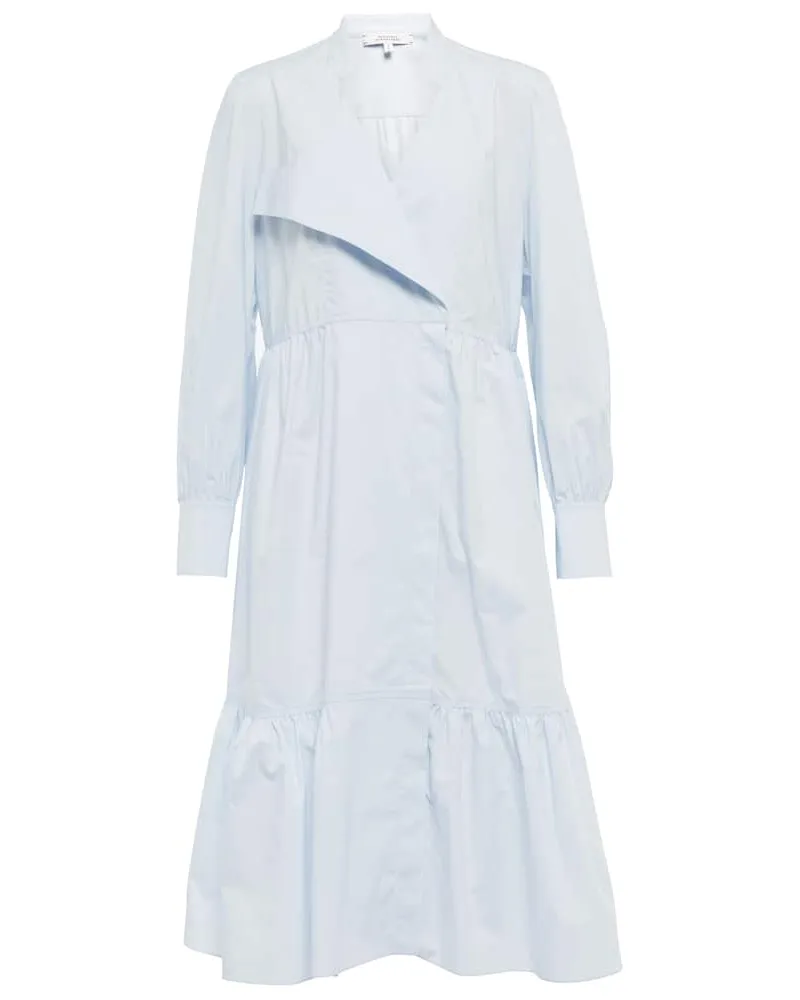 Dorothee Schumacher Hemdblusenkleid aus Baumwollpopeline Blau