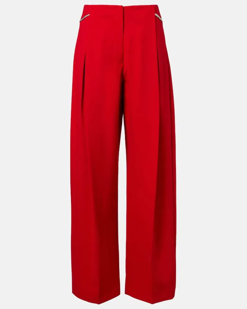 SPORTMAX Weite High-Rise-Hose Rot
