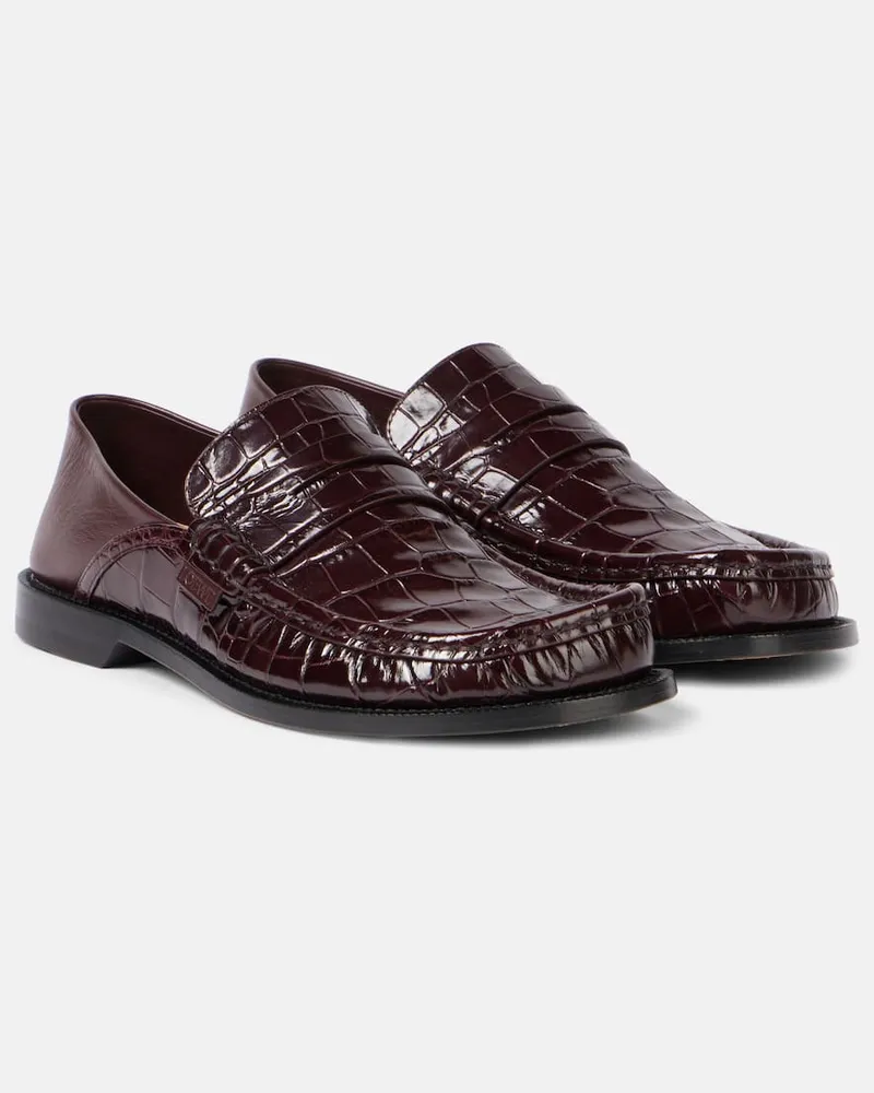 Loewe Loafers Campo aus Leder Braun