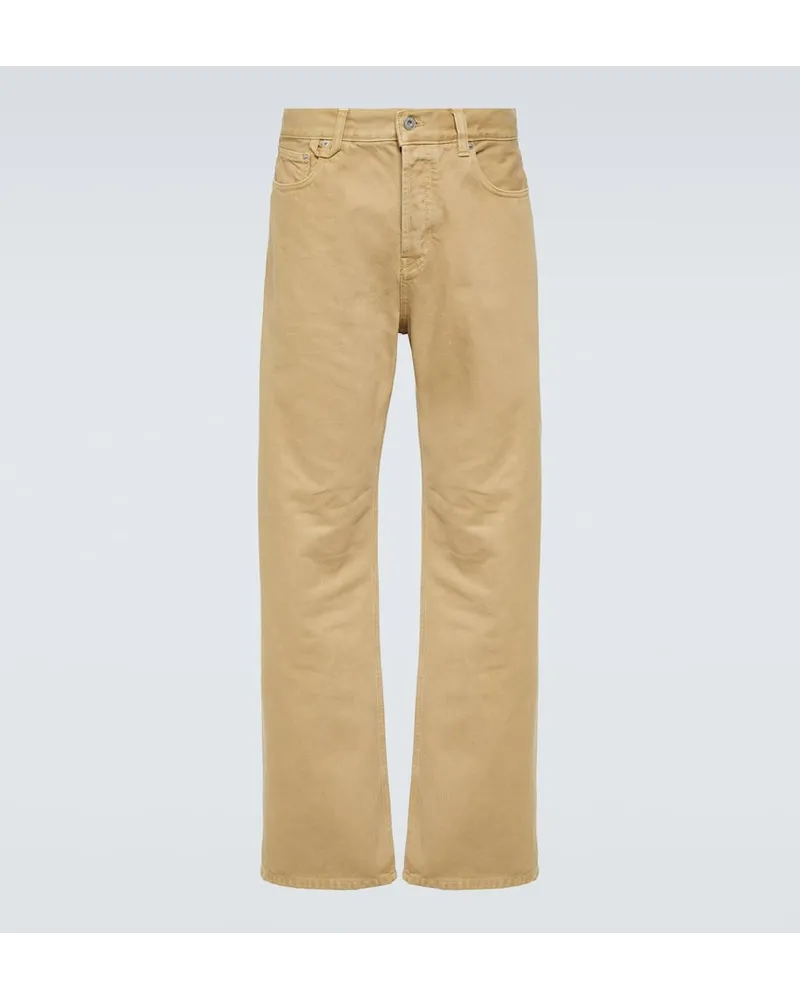 Jacquemus Mid-Rise Straight Jeans Beige