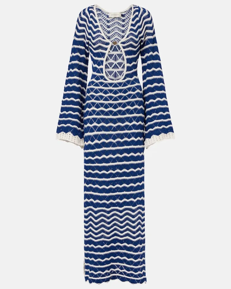 BANANHOT Maxikleid Rey aus Strick Blau