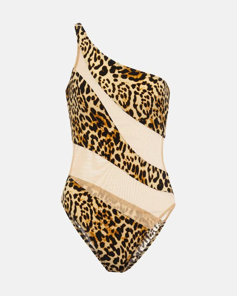 Norma Kamali Badeanzug Snake Mesh Mio Beige
