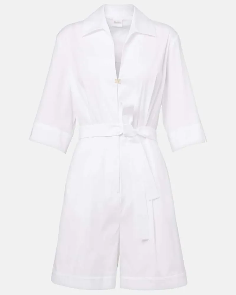 Max Mara Playsuit Canard aus Popeline Weiß