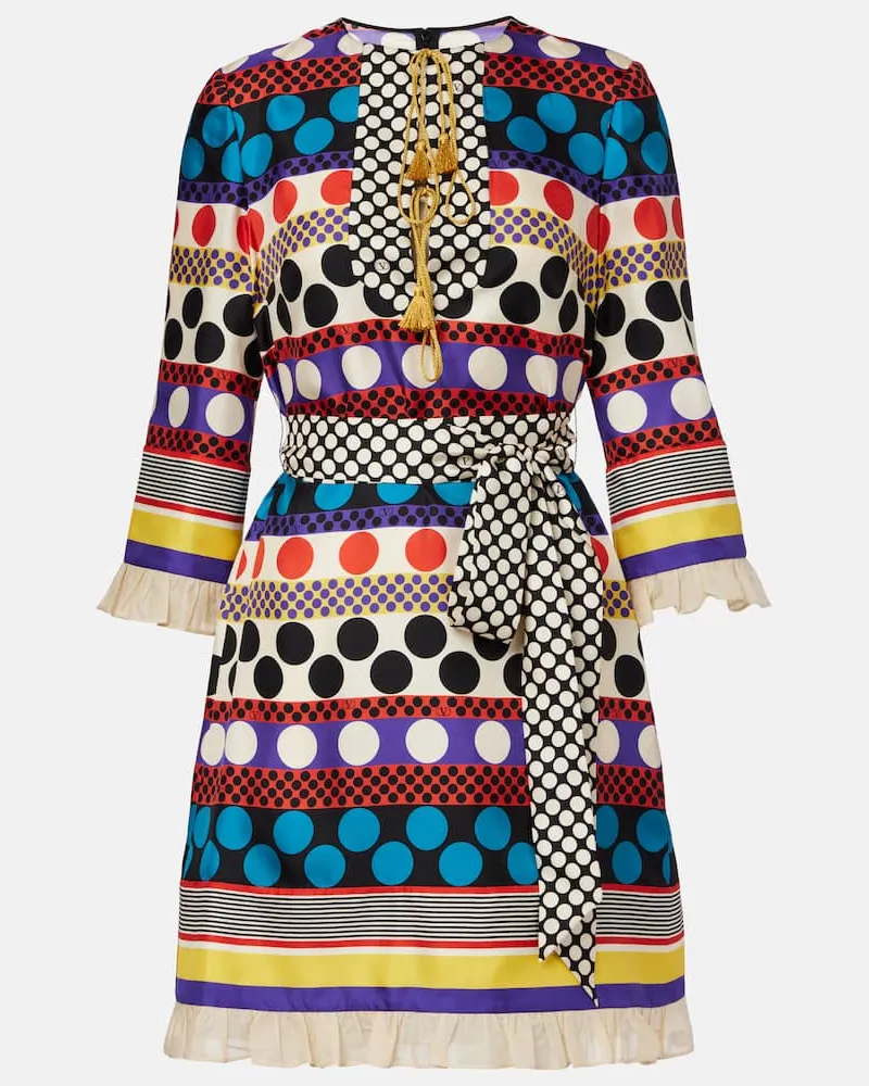 Valentino Garavani Minikleid Escape aus Seide Multicolor