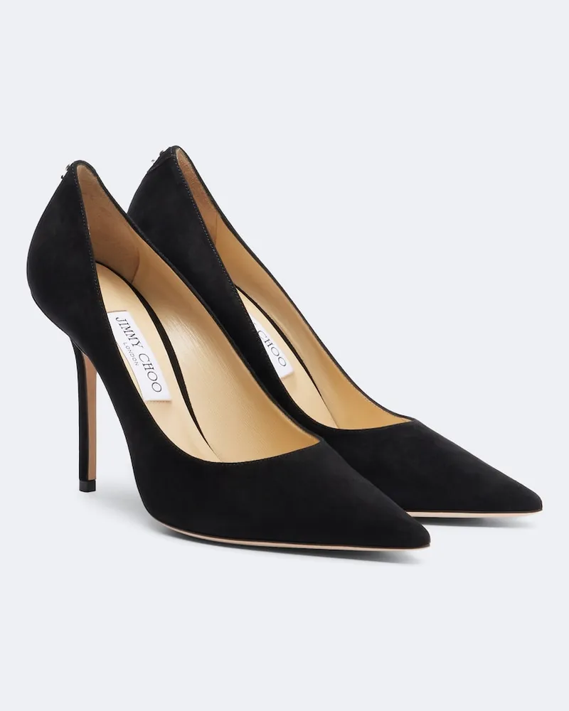 Jimmy Choo Pumps Love 100 aus Veloursleder Schwarz