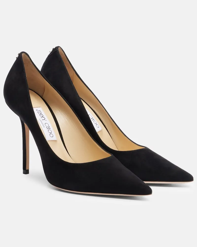 Jimmy Choo Pumps Love 100 aus Veloursleder Schwarz