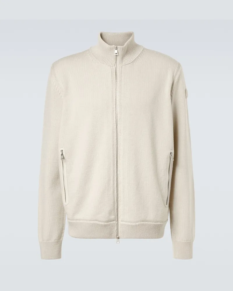 Moncler Jacke aus Schurwolle Beige