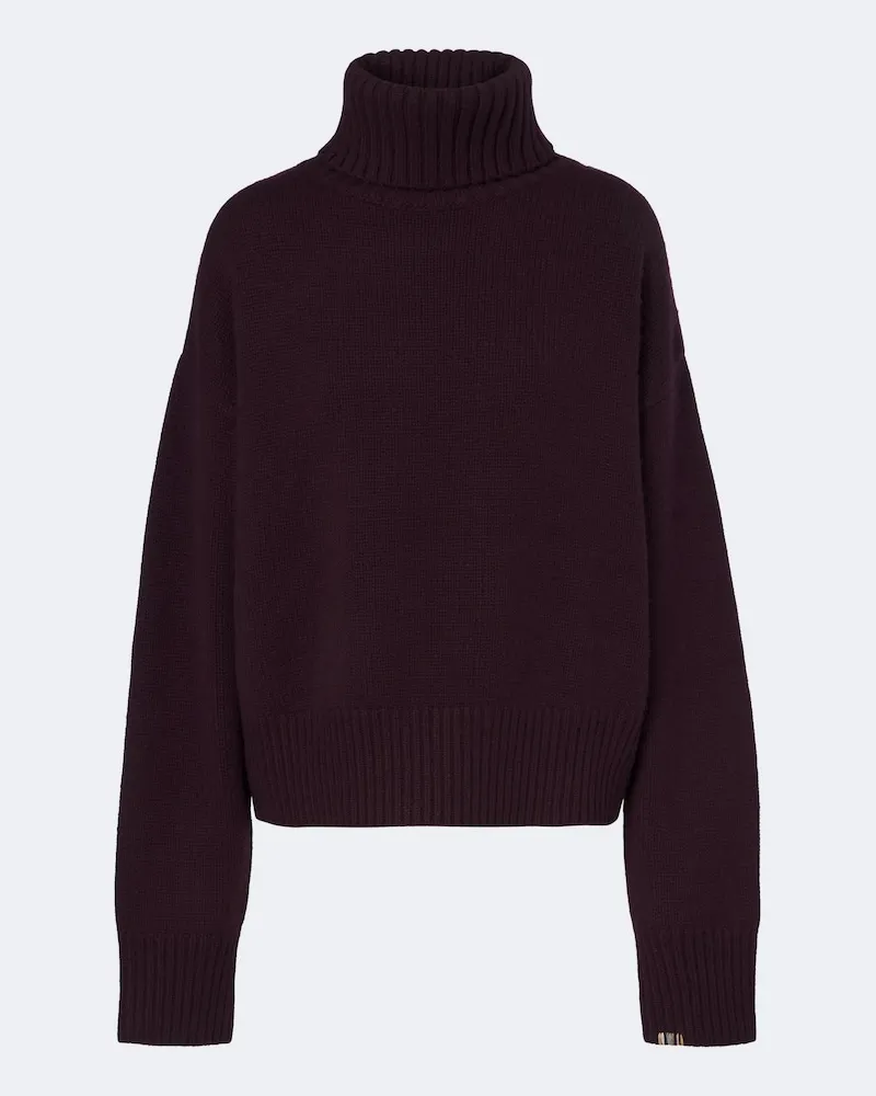 extreme cashmere Pullover N°434 Crop Xtra aus Kaschmir Violett