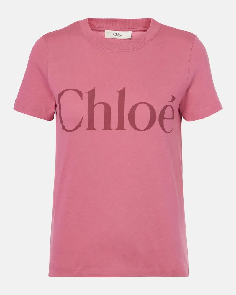 Chloé Chloé T-Shirt aus Baumwoll-Jersey Pink