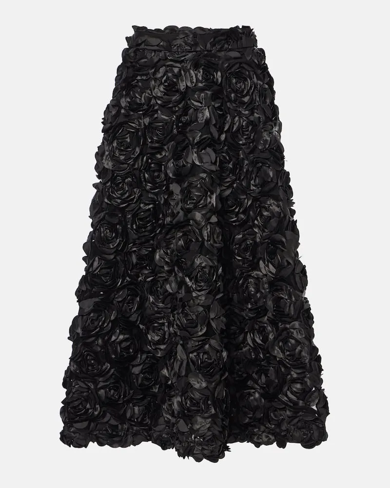 ROTATE Birger Christensen High-Rise-Maxirock Sun Schwarz