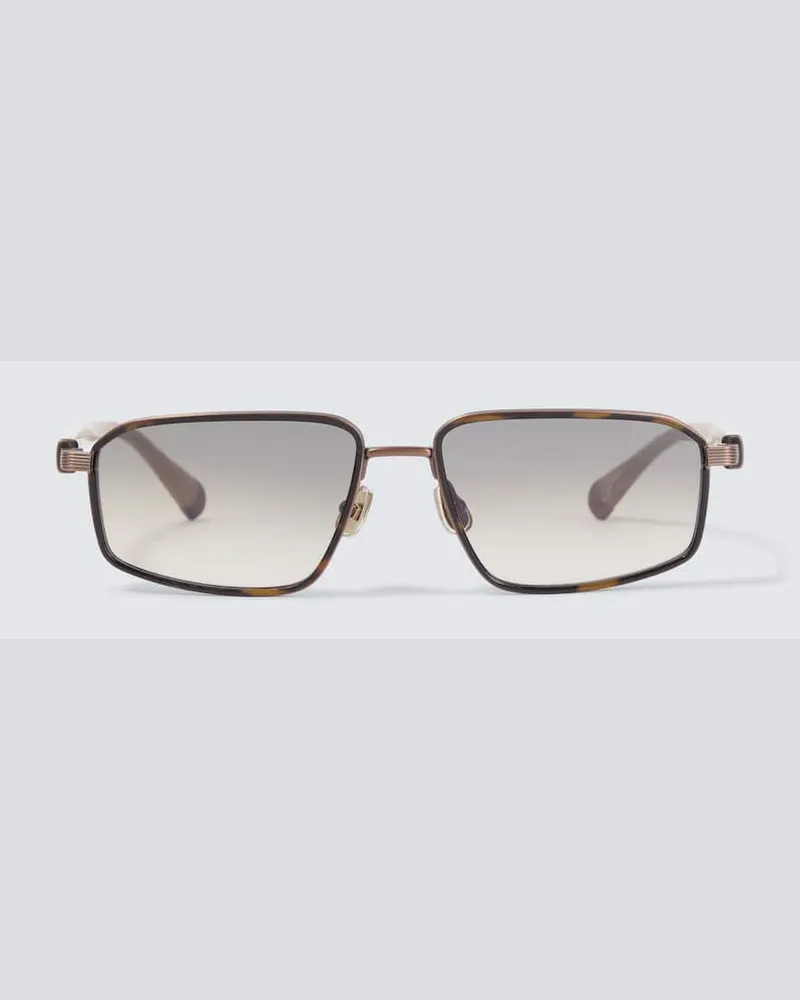 Brunello Cucinelli Eckige Sonnenbrille Jarama Braun