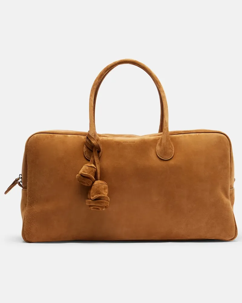 Magda Butrym Tote Bag Brigitte Large aus Veloursleder Braun