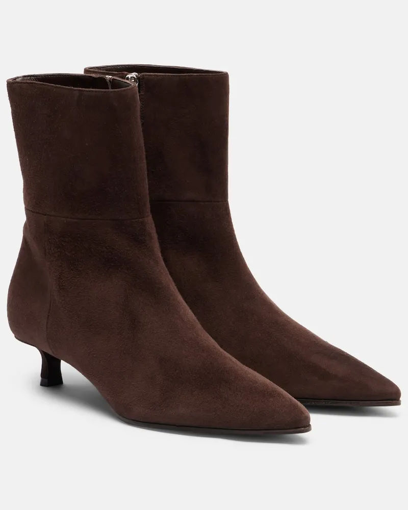 Jimmy Choo Ankle Boots Lory 35 aus Veloursleder Braun