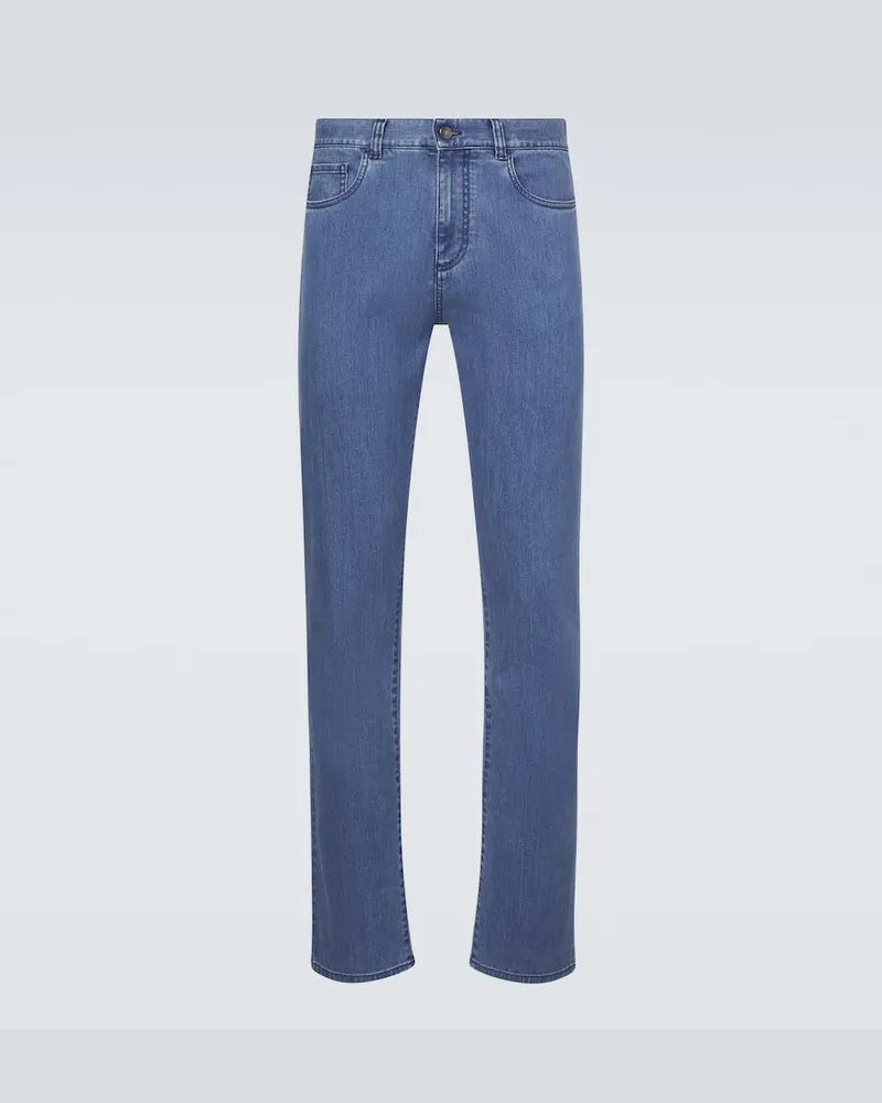 Canali Slim Jeans Blau