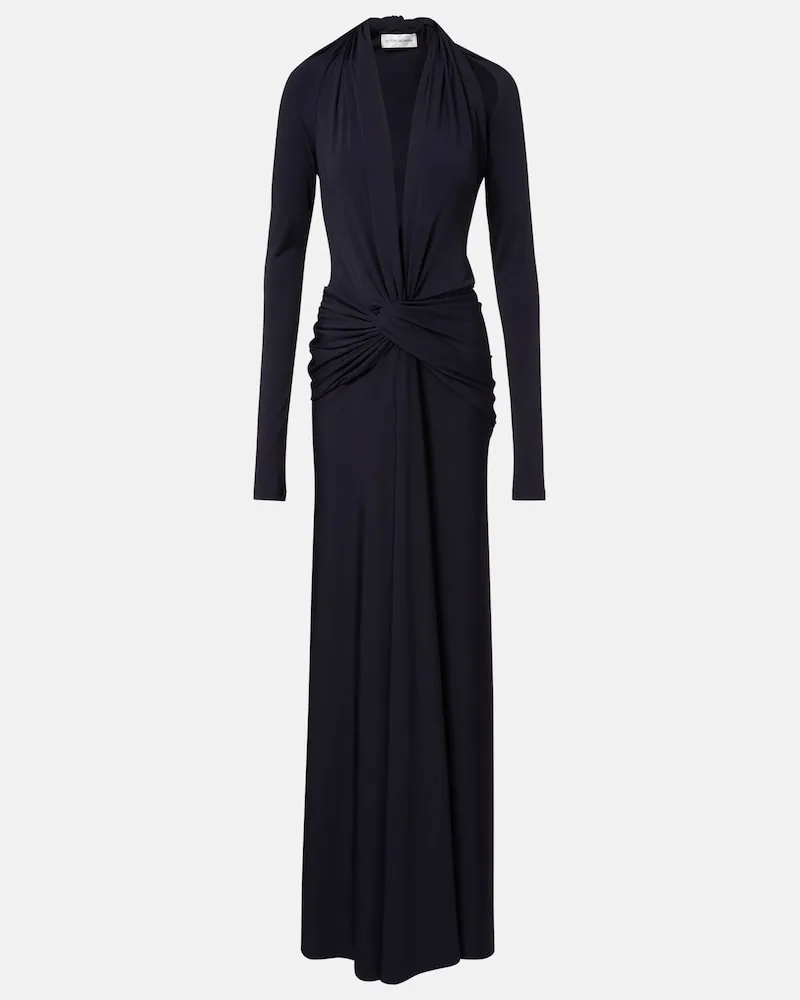 Victoria Beckham Robe aus Jersey Blau
