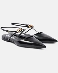 Victoria Beckham Slingback-Ballerinas B Buckle aus Leder Schwarz