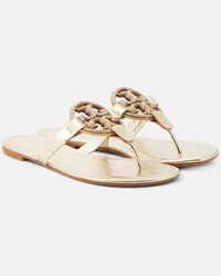 Tory Burch Sandalen Miller aus Metallic-Leder Gold