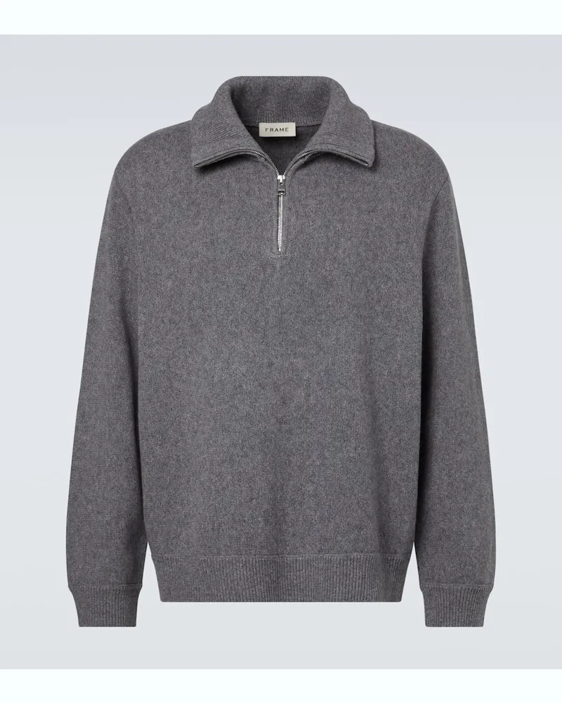 Frame Denim Pullover aus Wolle und Baumwolle Grau