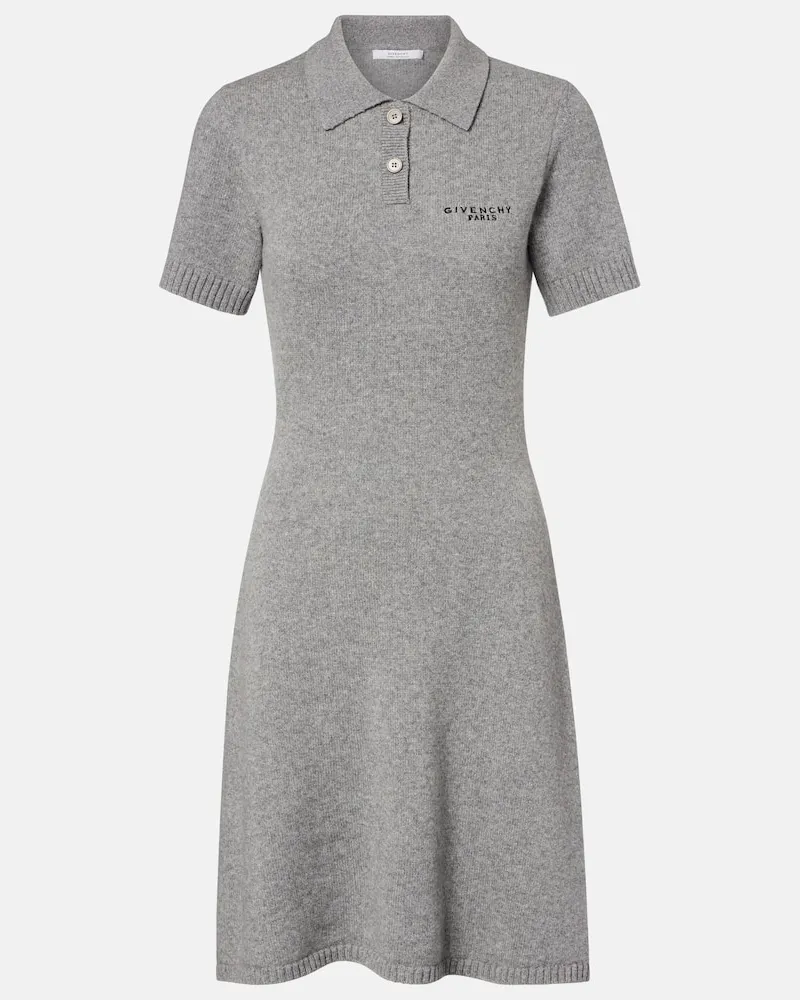 Givenchy Polokleid aus Wolle und Kaschmir Grau