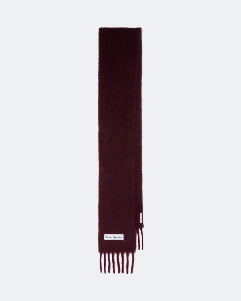 Acne Studios Schal aus einem Alpakagemisch Burgunderrot