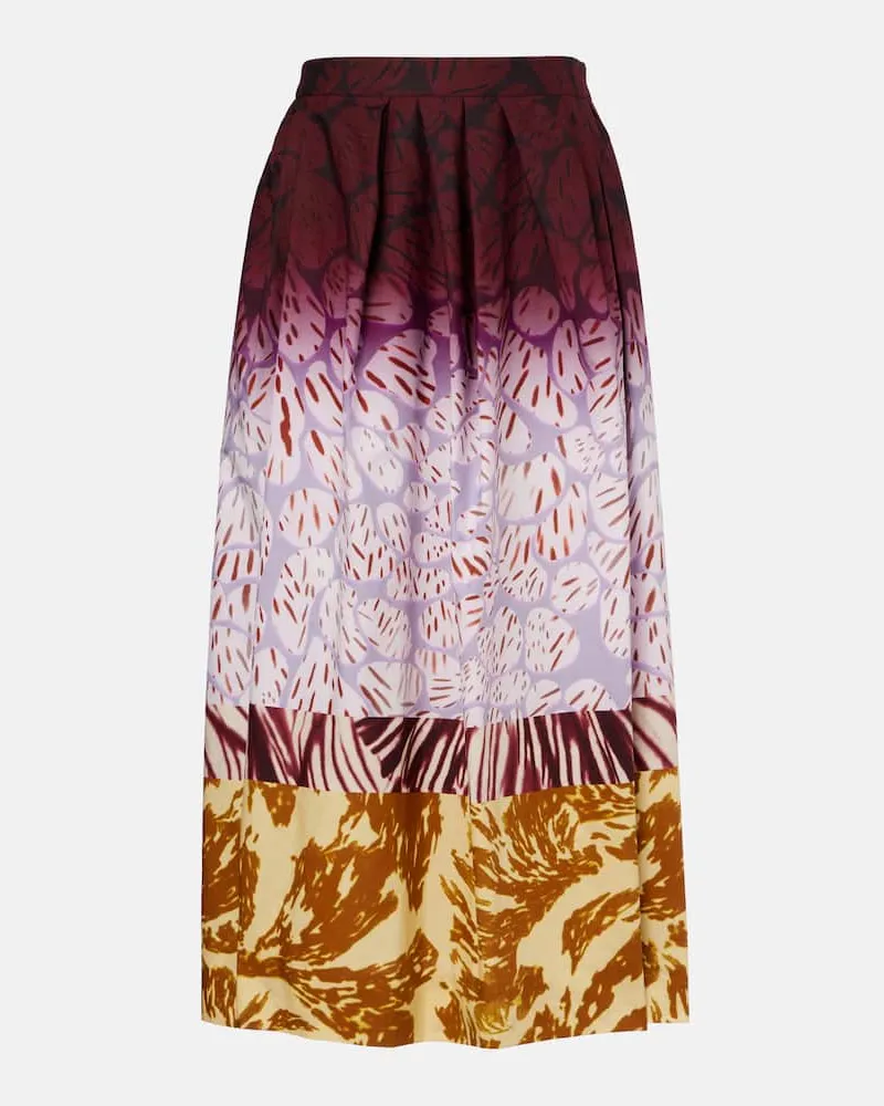 Dries van Noten Bedruckter Maxirock aus Baumwolle Multicolor