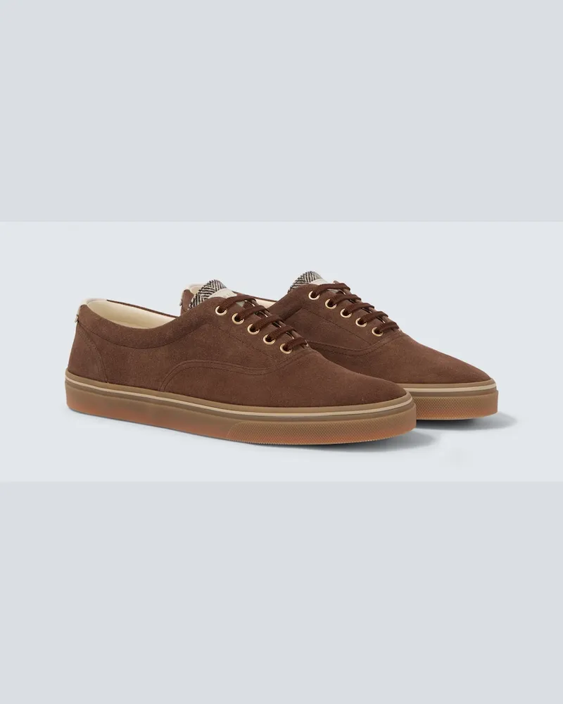 Brunello Cucinelli Sneakers aus Veloursleder Braun