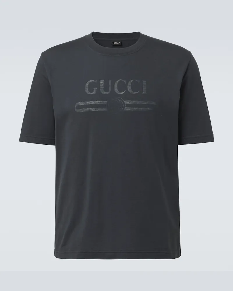 Gucci T-Shirt aus Jersey Blau