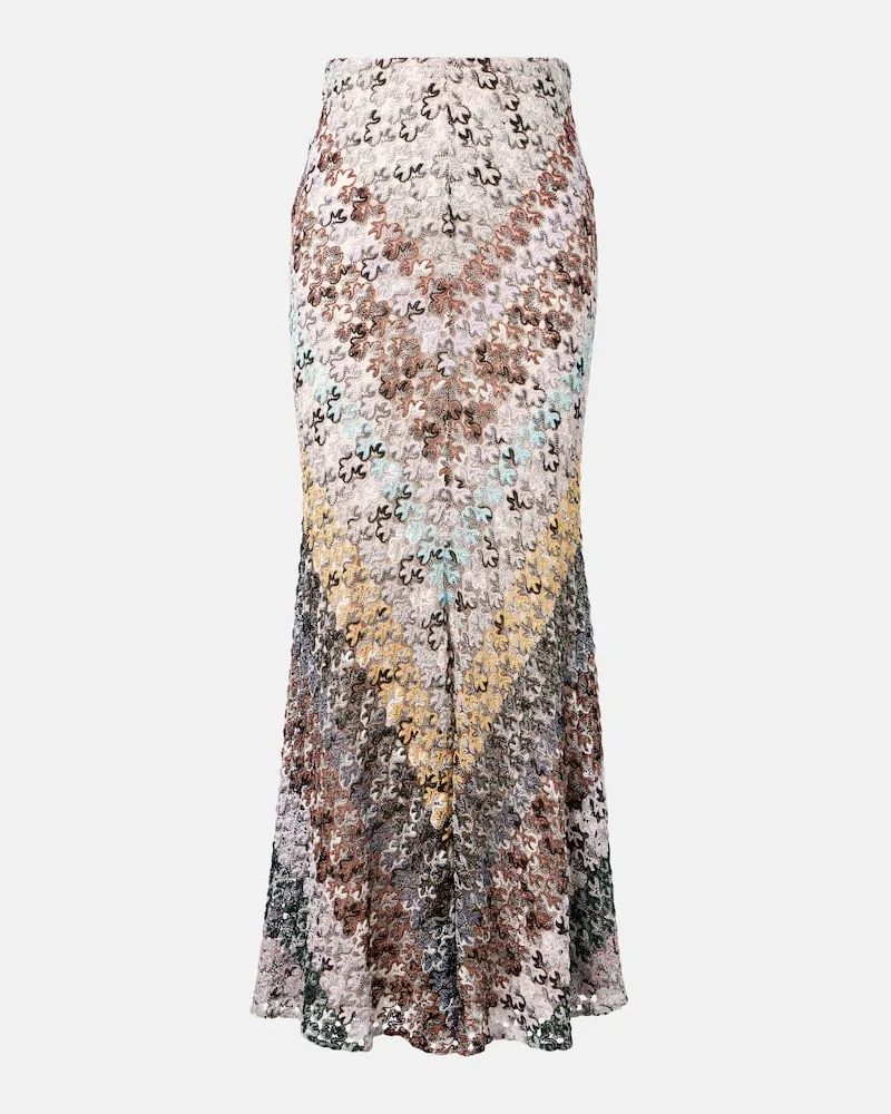 Missoni Maxirock aus Häkelstrick Multicolor