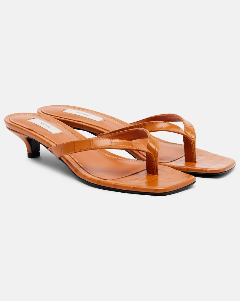 Totême Sandalen aus Leder Orange