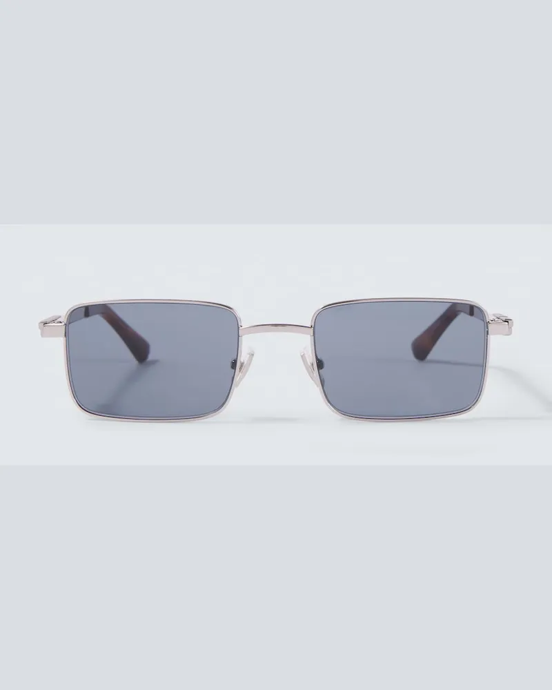 Bottega Veneta Eckige Sonnenbrille Classic Silber
