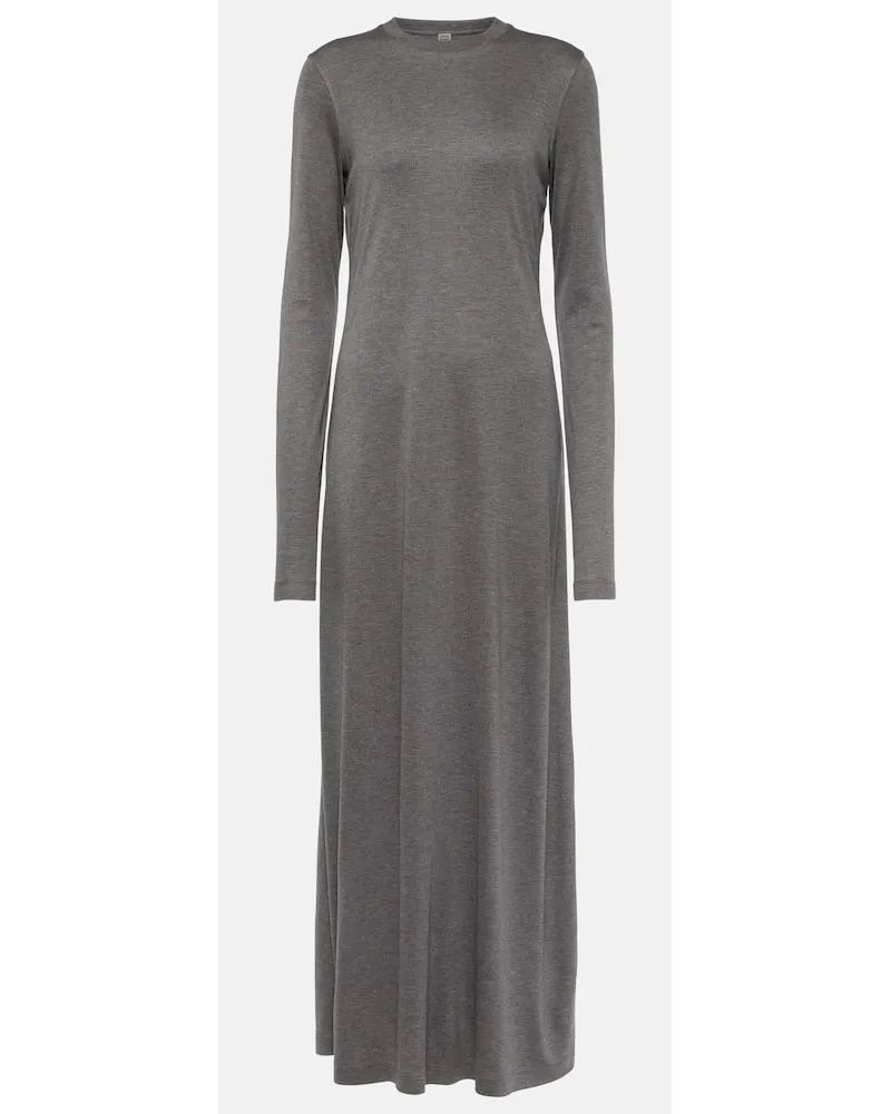 Totême Maxikleid aus Jersey Grau