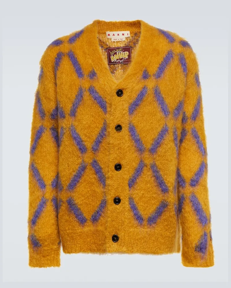 Marni Cardigan aus einem Mohairgemisch Gelb