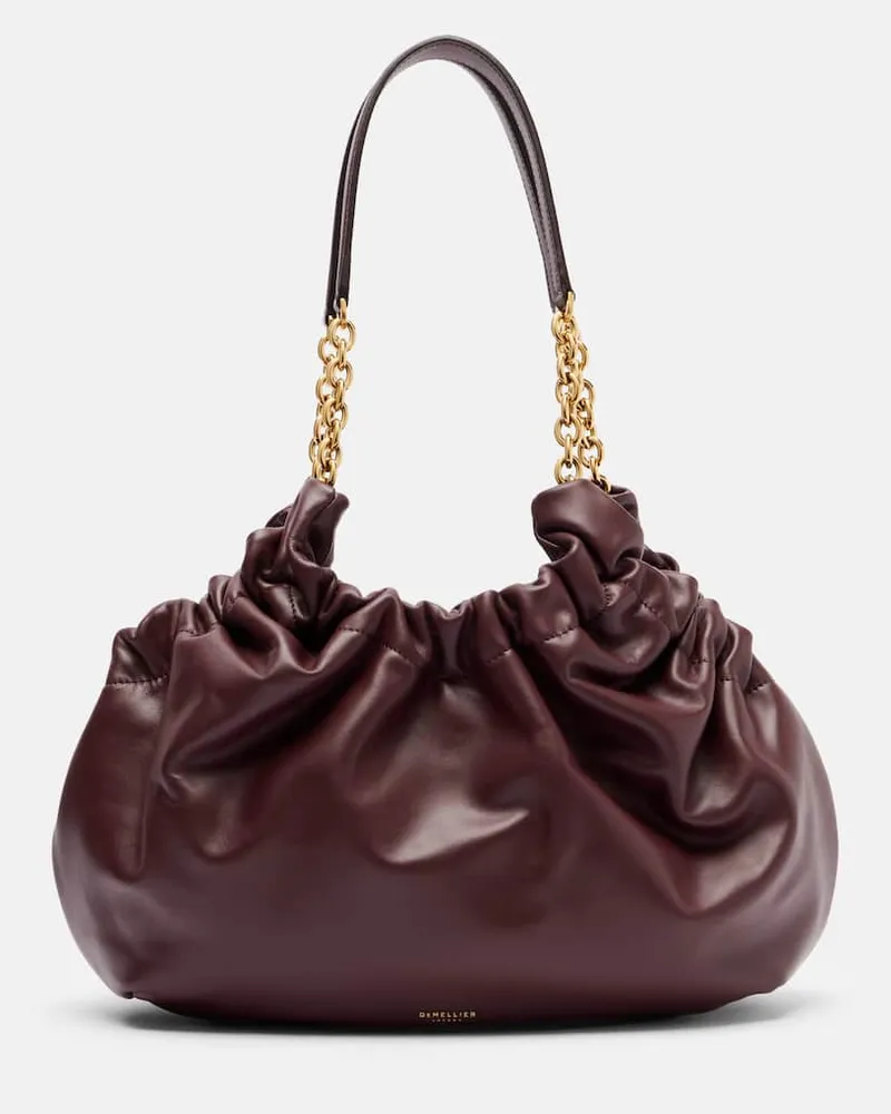 DeMELLIER Schultertasche Miami Medium aus Leder Burgund