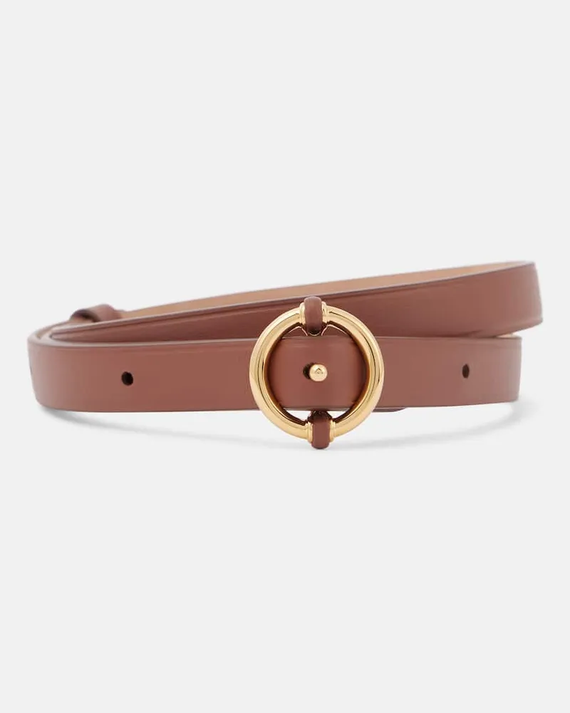 Loro Piana Gürtel Helm aus Leder Braun