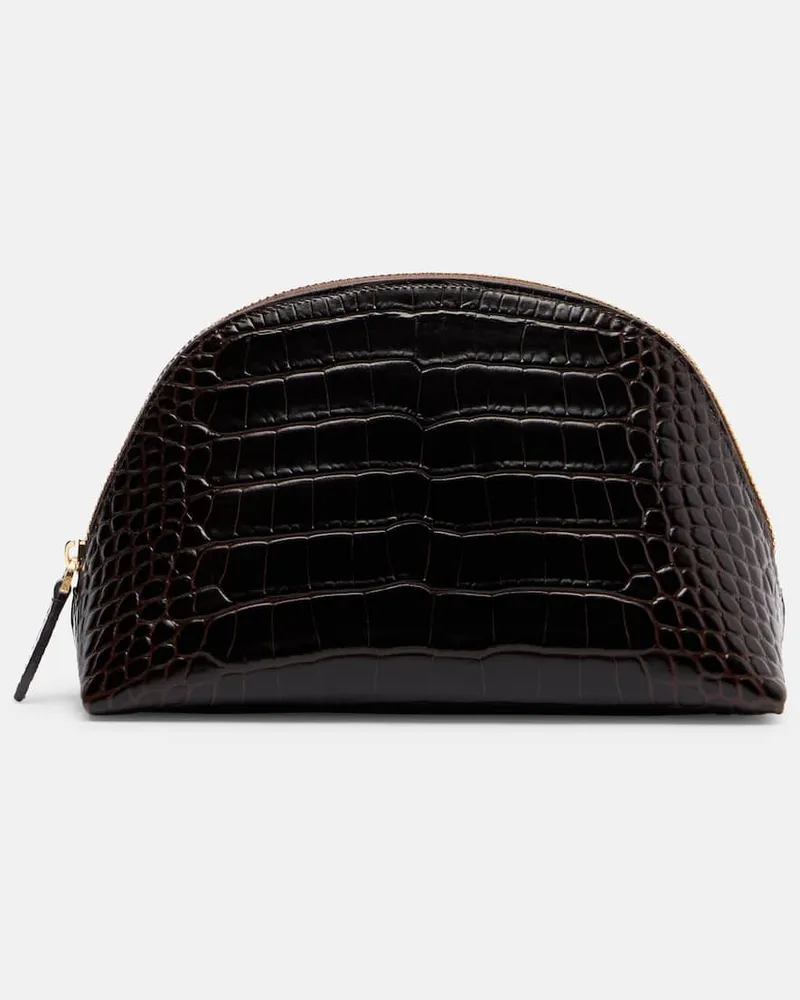 Totême Clutch aus Leder Braun