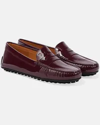 TOD'S Loafers aus Lackleder Burgund