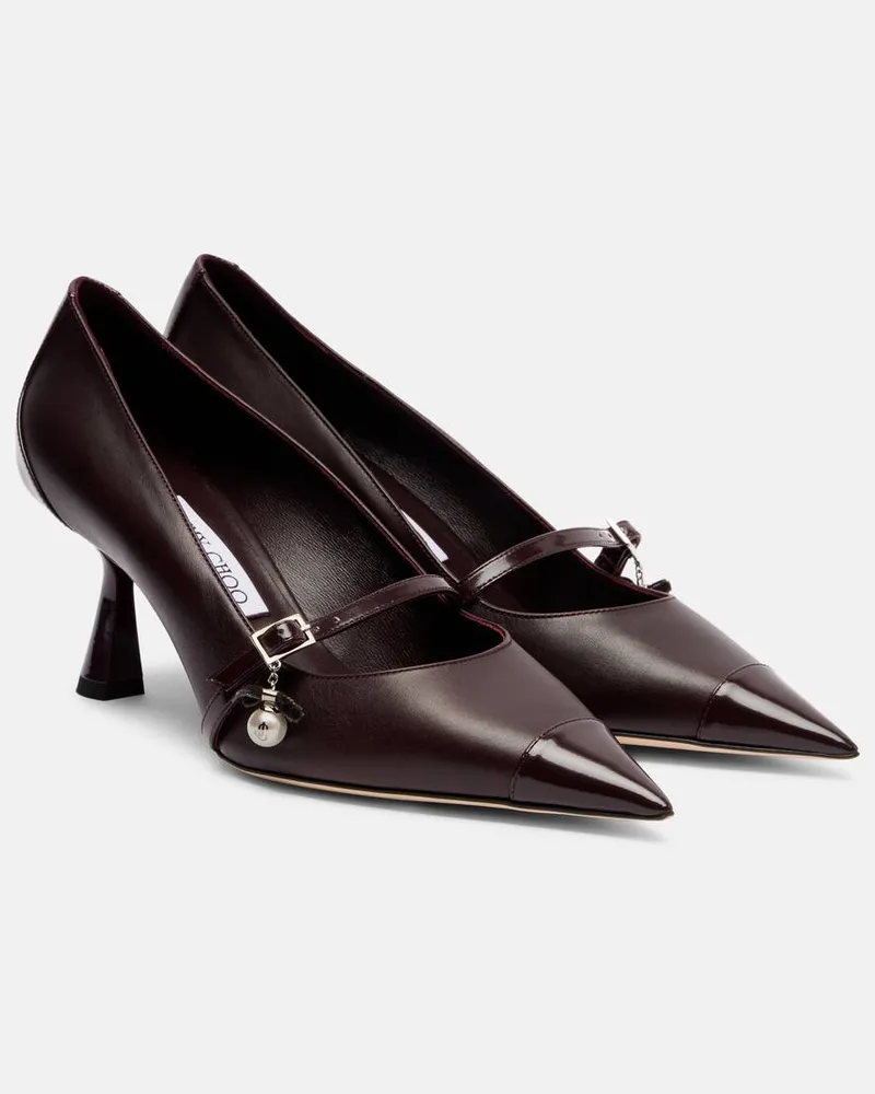 Jimmy Choo Pumps Aren 65 aus Leder Burgunderrot