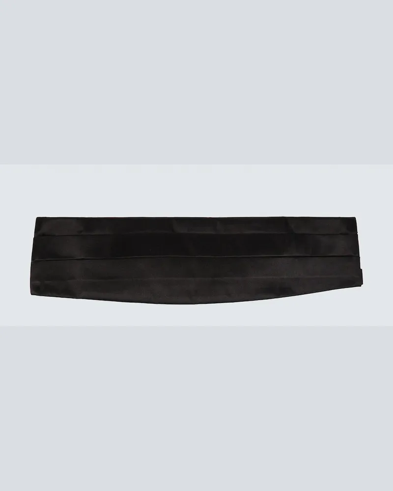 Giorgio Armani Kummerbund aus Seide Schwarz