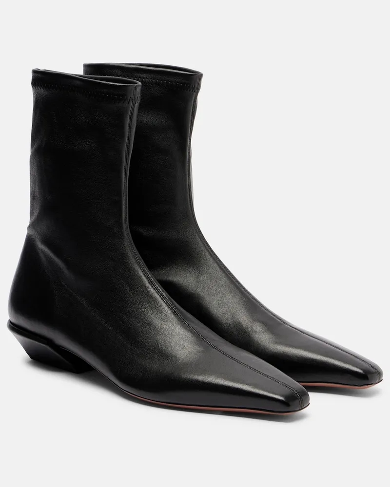 Paris Texas Ankle Boots Bettina aus Leder Schwarz