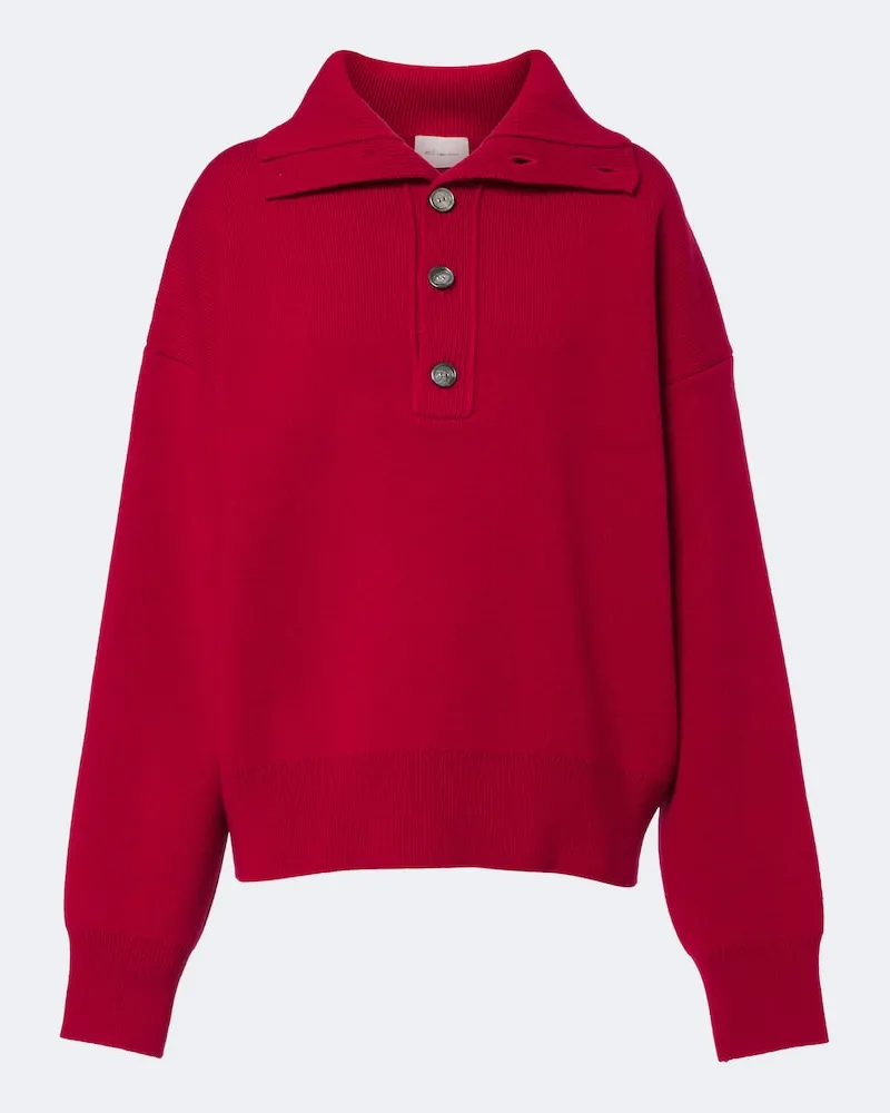 AMI Paris Pullover aus Wolle Rot