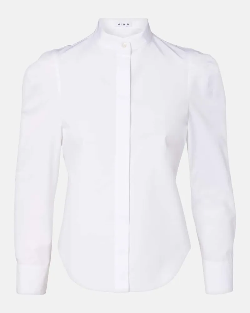 Alaïa Alaïa Bluse aus Baumwollpopeline Weiß