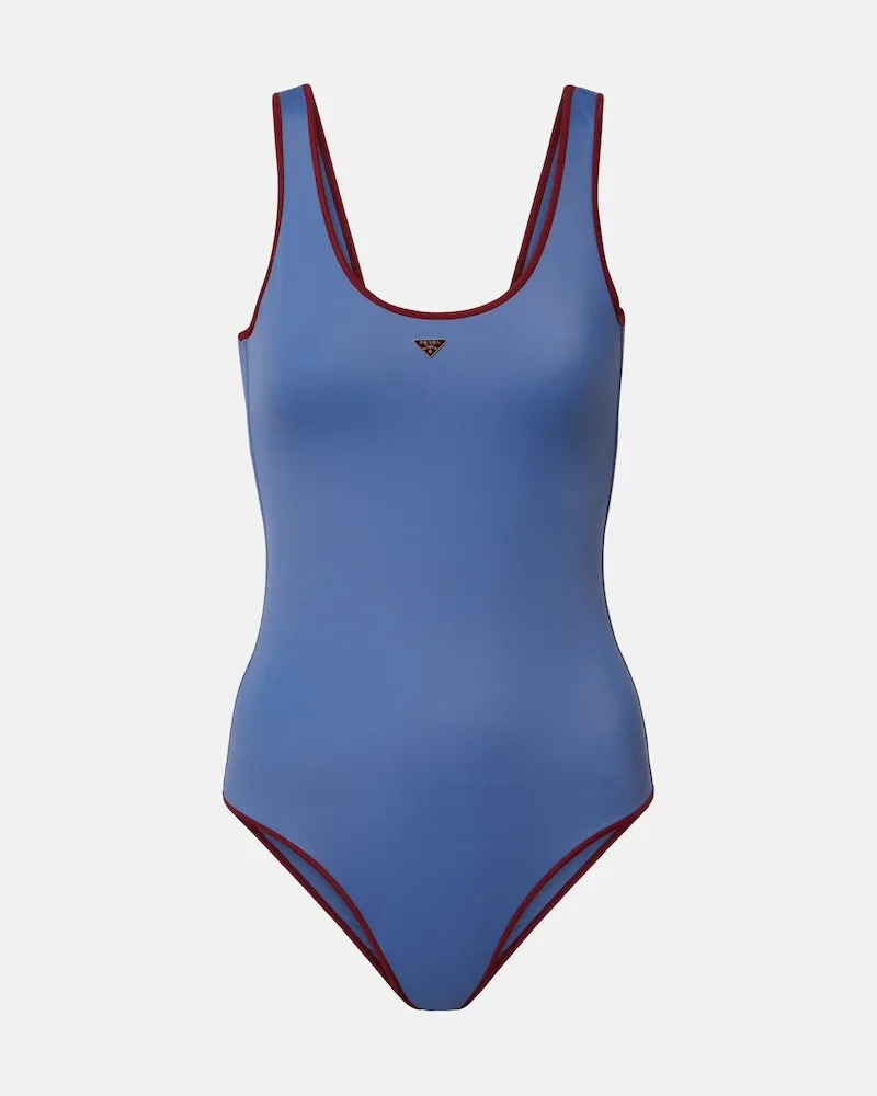 Prada Badeanzug aus Jersey Blau