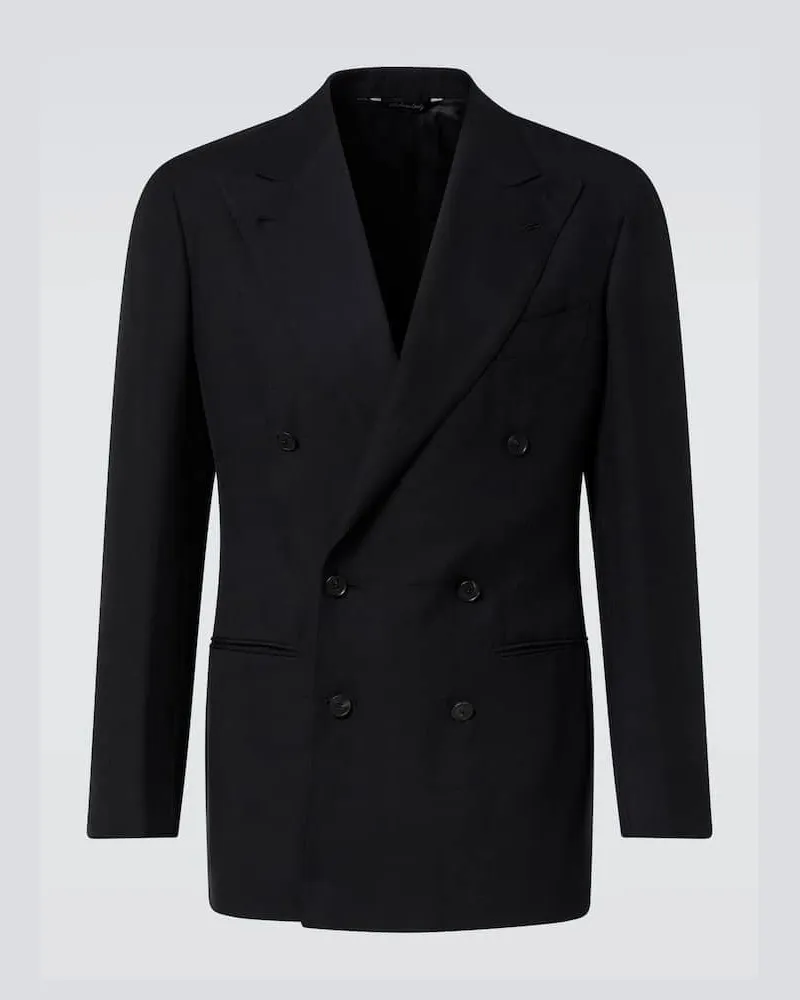 SAMAN AMEL Blazer aus Seide Schwarz