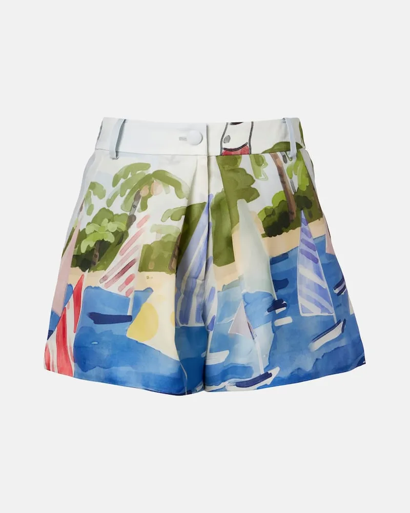 LEO LIN Bedruckte Shorts Josie aus Seide Multicolor