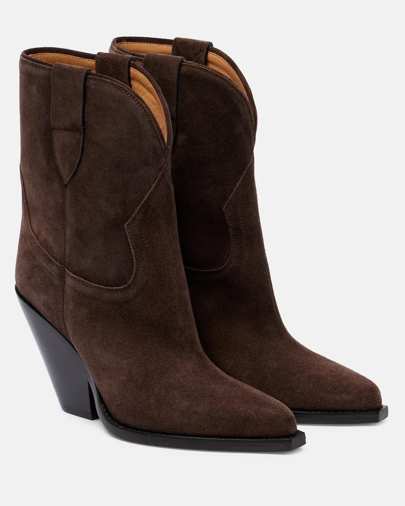 Isabel Marant Westernstiefel Leyane aus Veloursleder Braun