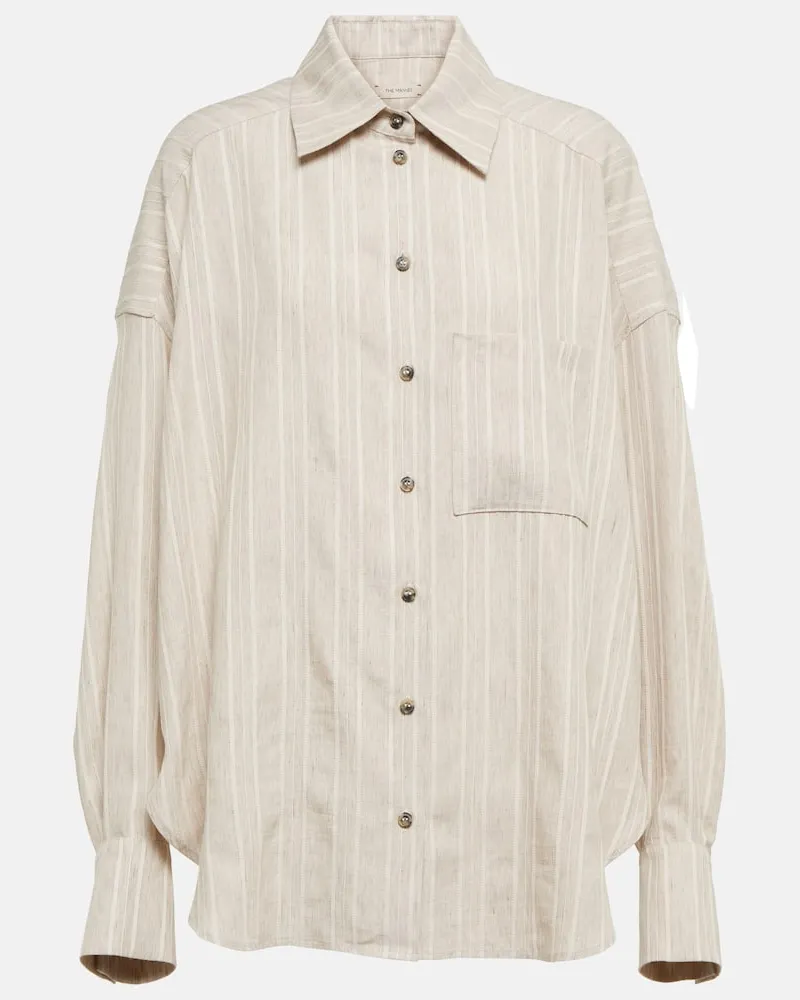 THE MANNEI Hemd Bilbow aus einem Leinengemisch Beige