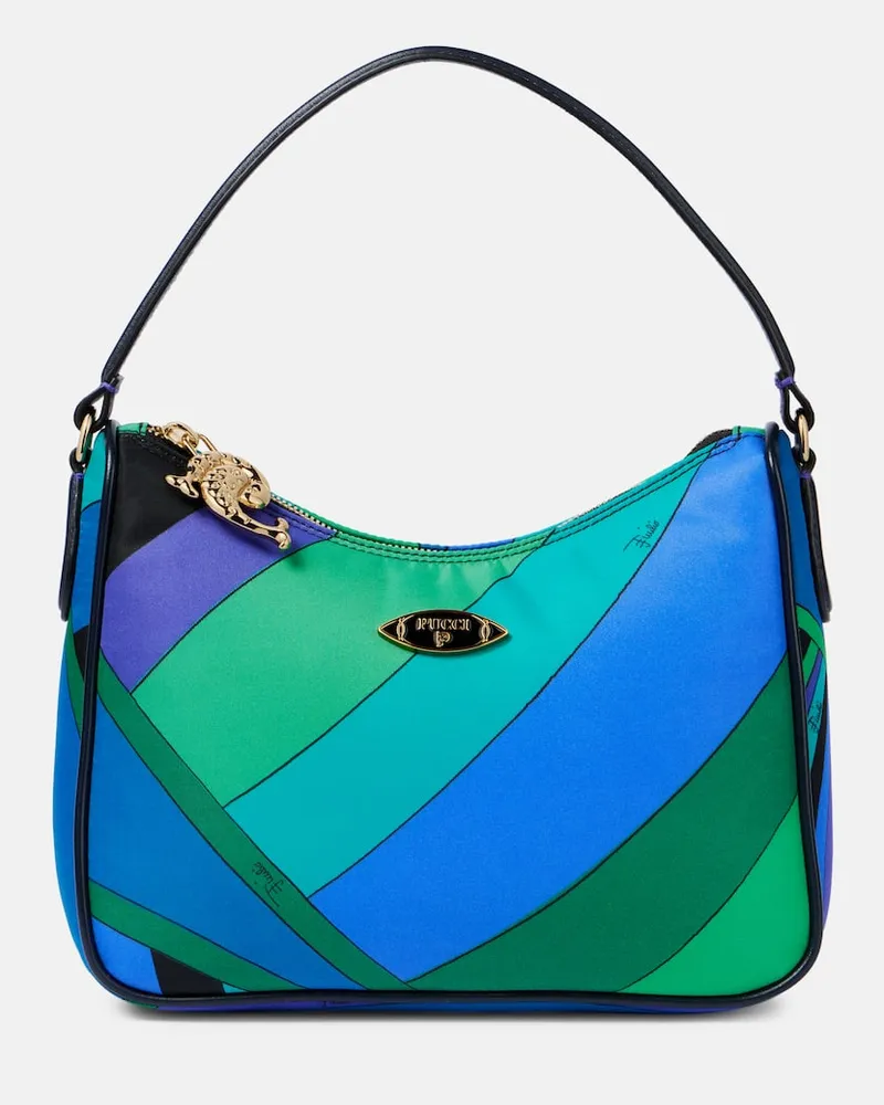 Emilio Pucci Schultertasche Yummy mit Leder Grün