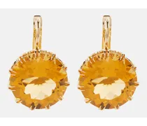 Ohrringe Crown Medium aus 18kt Gelbgold mit Citrin