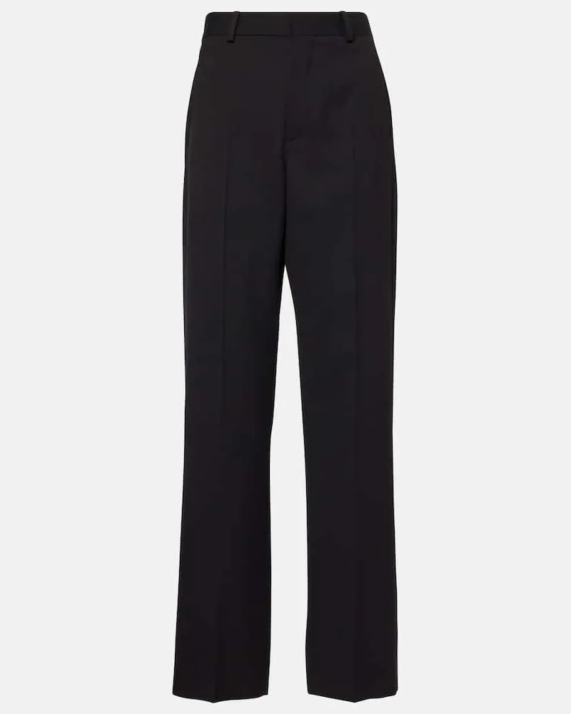 WARDROBE.NYC Gerade Hose aus Schurwolle Schwarz