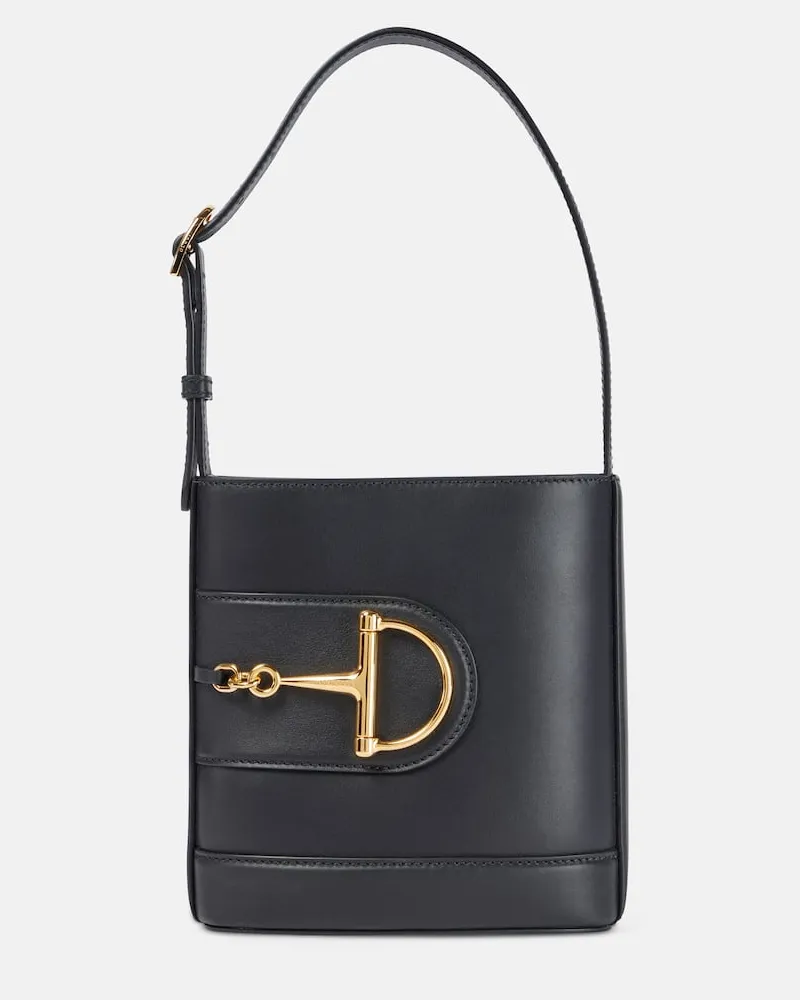 Gucci Bucket Bag Gucci 73 Mini aus Leder Schwarz